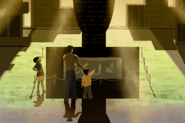 Illustratie kortverhaal Voor de soldaten die nooit vielen van Mike Jansen